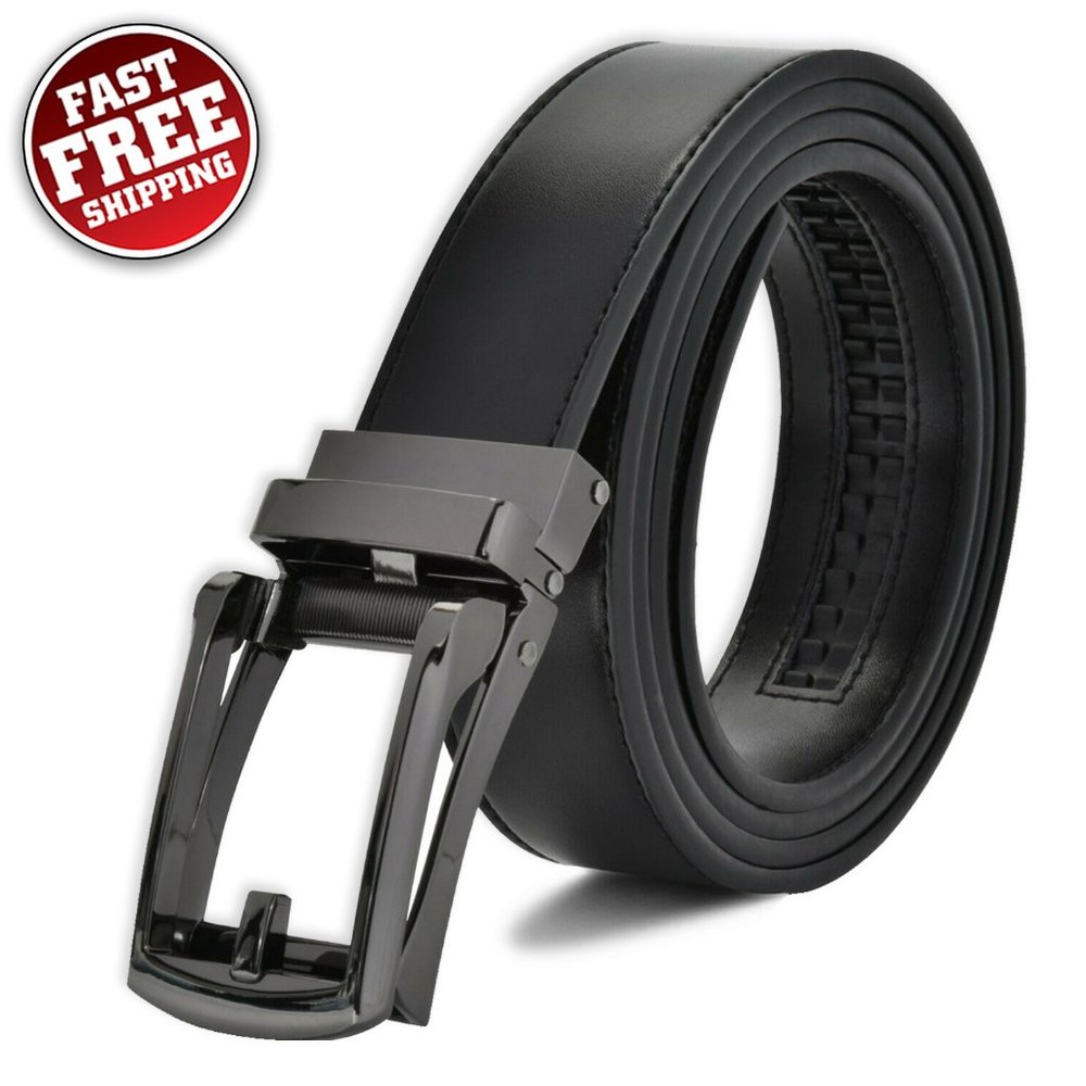 Belts For Men Ratchet Men's Leather Belt Buckle